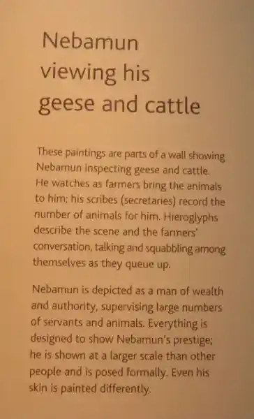 Nebamun viewing his geese and cattle